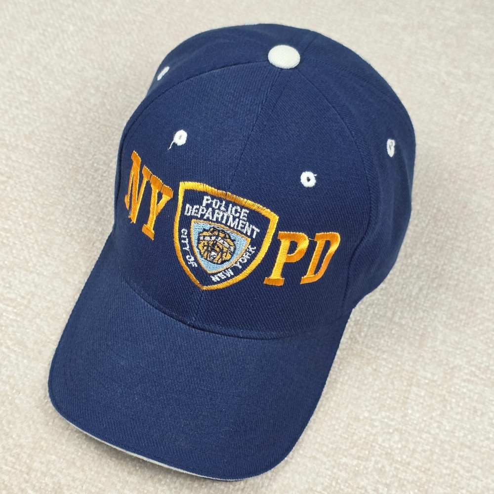 NYPD Police Department Baseball Cap Navy Blue Embroidered Hat Adjustable OSFA